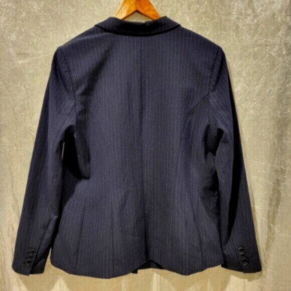 Blazer Sz 12 Blue Pinstripe Willow & Thread Women’s - Picture 4 of 10